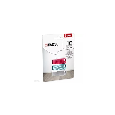 Emtec 16GB M752 Wallpaper Flash Drive, 3PK ECMMD16GM752P3WP01
